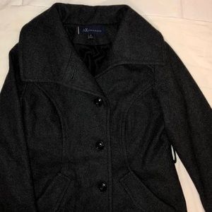 Anne Klein petites charcoal pea coat.